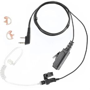 CLS1110 Earpieces for Motorola Radios with PTT/Mic,Compatible CP200D CP100D R2 CP200 CP185 BPR40 CLS1410 CLS1110 RMU2040 RMU2080D Walkie Talkie Acoustic Tube Surveillance Headset
