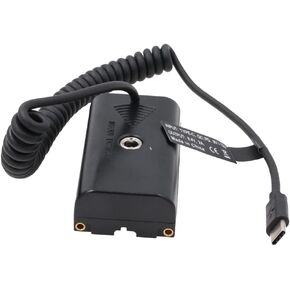 SZRMCC NP F970 F550 Dummy Battery with in Out 7.4V 3A to Type-C USB C PD Trigger Cable for Atomos Shogun Ninja Inferno SmallHD Monitor