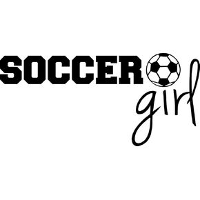 Empresal Soccer Girl Wall Decal Quote Sports Power Vinyl Sticker Ball for Home Decor Or Girls Bedroom Sign Words Lettering