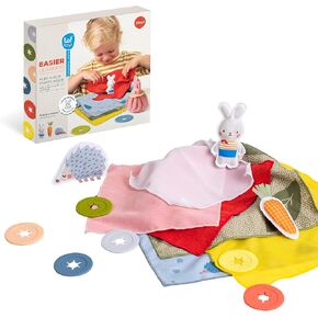 Taf Toys Peek-a-Boo What's Inside? Sensory Toy for Babies 18 Months & up, Montessori Tissue Toy for Color Matching & Fine Motor Skills Development, Baby Toy with Hidden Activity Toys