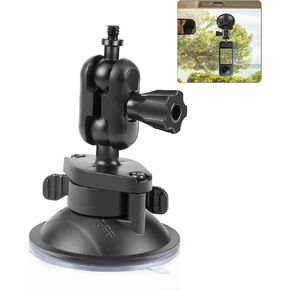 Camera Mounts 360 Degree 1/4 inch Magic Arm Suction Cup Mount Compatible with GoPro 12/11, DJI Pocket 3, Insta360 X4 Camera Car Mount