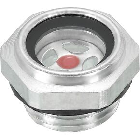 PATIKIL Air Compressor Oil Sight Glass, G 1/2" Male Thread Aluminum Alloy Oil Liquid Level Gauge Pack Air Compressor Parts with O-ring