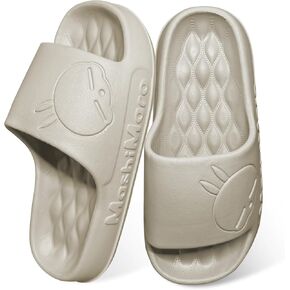 MASHIMARO Slippers for Women and Men - Indoor/Outdoor Non-Slip Shower Shoes - Ultra Comfortable Cloud-Like Spongy Texture - Lightweight, Thick Sole, Easy to Clean, Cozy & Cute Sandals