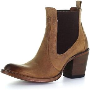 حذاء نسائي من CORRAL Circle G Elastic Tan Ankle L5700، بني، 10 in Kuwait