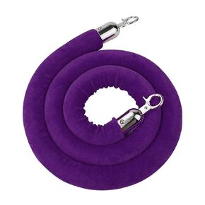 YiYLunneo Velvet Hanging Ropes Crowd Control Stanchion Ropes fit for Movie Theaters,Grand Openings,Restaurants,Hotels (1.5Meter, Purple)