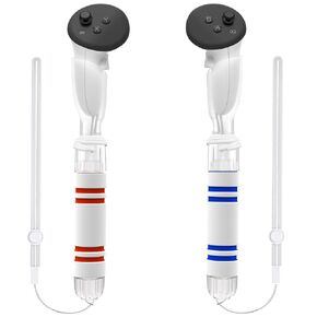 YOGES Handle Attachments Compatible with Meta Quest 3S/ Quest 3/ Oculus Quest 2/ Quest Pro/Rift S Controller, Gorilla Tag Long Arms Beat Saber VR Sticks Dual Extensions Grips for Playing VR Games