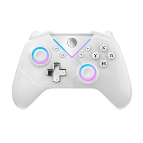IWGAME Wireless Gaming Controller for Switch/PC/Android/IOS, Bluetooth Pro Controller Support Turbo, Daul Mator Vibration, Macro Features, Support Wired/Wireless Connection(White)