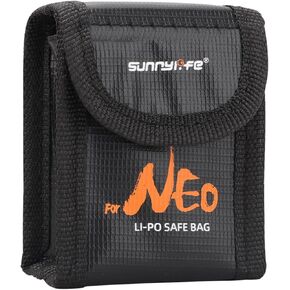 Anbee Li-ion Battery Safe Bag for DJI NEO Drone, Fireproof LiPo Safty Guard Pouch for Charging & Storage (Large, for 3pcs batteries)