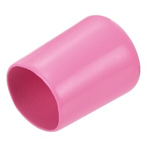 uxcell 20pcs Rubber End Caps 6mm(1/4 inch) ID Vinyl PVC Round Tube Bolt Cap Cover Screw Thread Protectors Pink