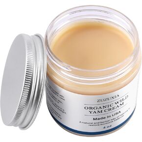 Wild Yam Cream for Hormone Balance, 4 OZ Organic Wild Yam Cream for PMS & Menopause Relief, Natural Wild Yam Root Extract Cream for Women