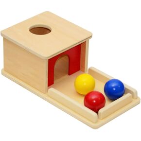 Elite Montessori Object Permanence Box with Tray Three Color Balls