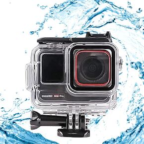 196Ft/60M Waterproof Housing Dive Case Compatible for Insta 360 Ace Pro, Underwater Protective Shell Case Housing with Anti-Fog Pads and Adpter Mount Accessories