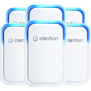 Clarifion - Air Ionizers for Home (6 Pack), Negative Ion Filtration System, Quiet Air Freshener for Bedroom, Office, Kitchen, Portable Air Filter Odor, Smoke Dust, Pets, Eliminator, Mini Air Cleaner
