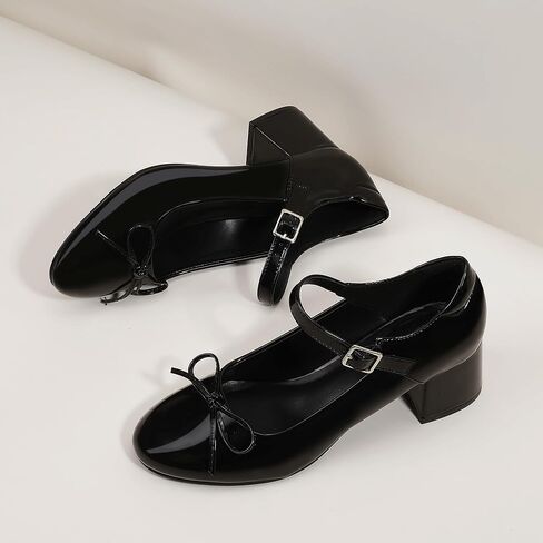 Mofri ShowHow Women's Mary Jane Shoes Women's Chunky Low Block Heels Mary Jane Round Closed Toe Pumps Wedding Office Dancing Dress Shoes in Saudi Arabia