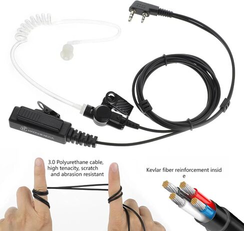 سماعات أذن CLS1110 لأجهزة راديو موتورولا مع PTT/ميكروفون، متوافقة مع CP200D CP100D R2 CP200 CP185 BPR40 CLS1410 CLS1110 RMU2040 RMU2080D سماعة مراقبة الأنبوب الصوتي in Saudi Arabia