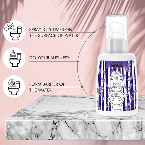 Toilet Spray for Poop, Fresh Citrus, Bathroom Spray Odor Eliminator, 2Fl Oz 2 Pack in Saudi Arabia