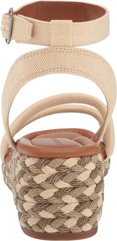 Lucky Brand Women's Naylicia Braided Wedge Sandal, Vanilla, 9 in Saudi Arabia