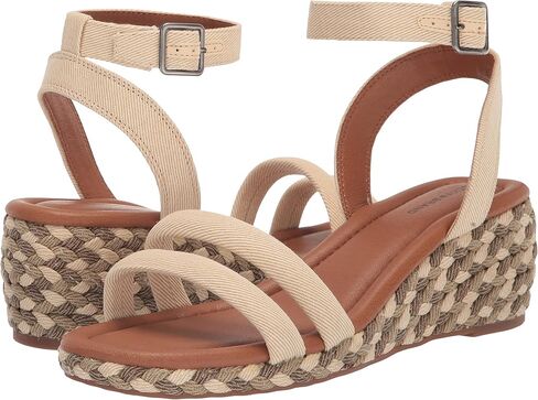 Lucky Brand Women's Naylicia Braided Wedge Sandal, Vanilla, 9 in Saudi Arabia