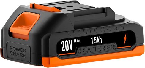 حزمة بطارية gogonova 20 فولت، حزمة بطارية ليثيوم أيون 1.5 أمبير، وقت تشغيل ممتد، مسدس غراء لاسلكي متوافق 20 فولت in Kuwait