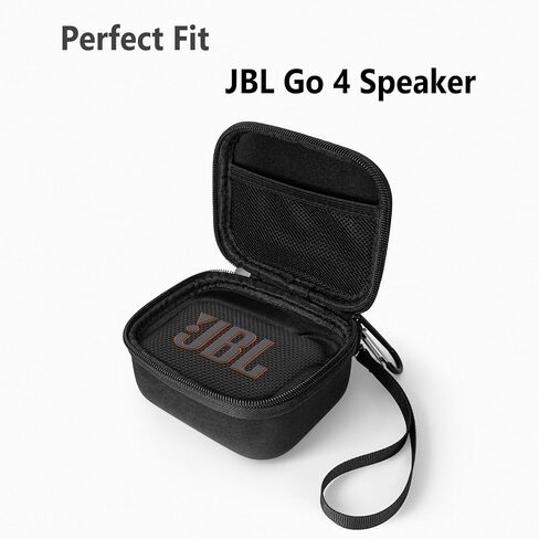 Geiomoo EVA Hard Carrying Case for JBL Go 4 Speaker, Portable Storage Cover with Carabiner and Strap (Gray) in Saudi Arabia