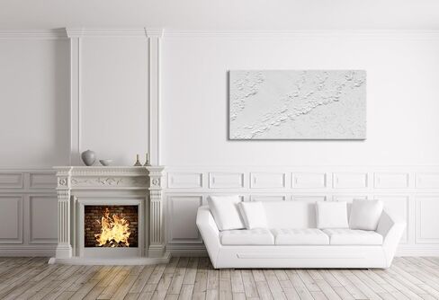 zoinart Hand Painted Thick Texture Black Minimalist Vertical Wall Art 24x36 Inches Black Oil Painting Contemporary Art Oil on Canvas Home Office Corridor Wall Art in Saudi Arabia