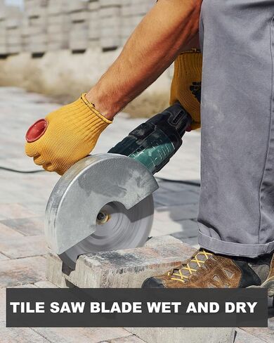 Therwen 6 قطع فضية منشار الماس شفرة البلاط السائبة الماس توربو بليد قطع البناء عجلة القطع الجاف الرطب السلس لطاحونة الزاوية قطع الخزف بلاط السيراميك الجرانيت الرخام (4.5 بوصة) in Kuwait