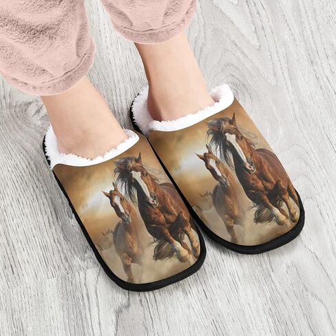 visesunny Slippers for Women Mens Funny Winter Warm Memory Foam Cotton Home Slippers Soft Plush Fleece Slip on House Slippers Unisex in Kuwait