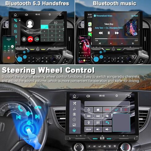 ستيريو راديو سيارة لاسلكي مزدوج Din مقاس 7 بوصات مع شاشة Carplay Android Auto التي تعمل باللمس، وحدة رأس مستقبلات صوت السيارة، بلوتوث 5.3، كاميرا احتياطية، FM/AM/RDS، SWC، Mirrorlink، وظيفة الشحن السريع... in Saudi Arabia