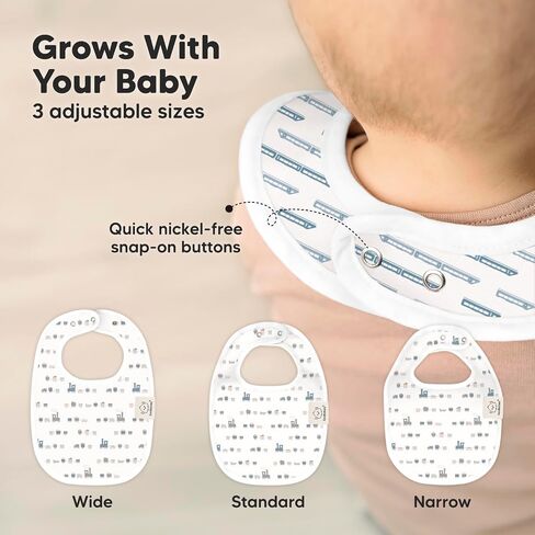 8 عبوات من مرايل الأطفال العضوية من KeaBabies للفتيات والفتيان و2 من مرايل السيليكون للأطفال - مرايل التسنين للأولاد والبنات، مرايل أطفال من السيليكون لتناول الطعام in Kuwait