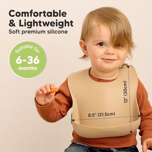 8 عبوات من مرايل الأطفال العضوية من KeaBabies للفتيات والفتيان و2 من مرايل السيليكون للأطفال - مرايل التسنين للأولاد والبنات، مرايل أطفال من السيليكون لتناول الطعام in Kuwait