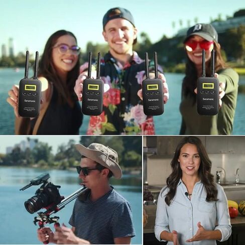 نظام ميكروفون لاسلكي رقمي مثبت على الكاميرا Saramonic VmicLink5 مع 3 أجهزة إرسال Bodypack وميكروفونات Lavalier in Kuwait