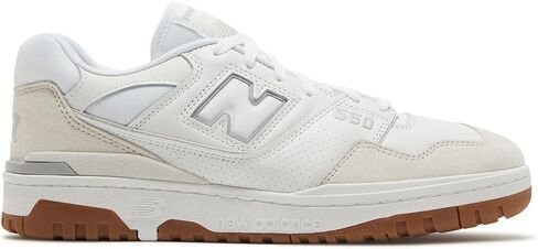 حذاء رياضي New Balance 550، أبيض/علكة/أبيض، 12 US Women/10.5 US Men in Saudi Arabia