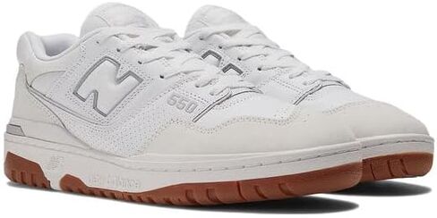 حذاء رياضي New Balance 550، أبيض/علكة/أبيض، 12 US Women/10.5 US Men in Saudi Arabia