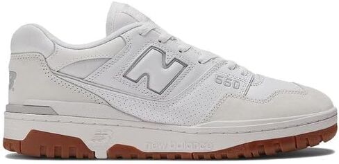 حذاء رياضي New Balance 550، أبيض/علكة/أبيض، 12 US Women/10.5 US Men in Saudi Arabia