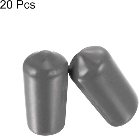uxcell 20pcs Rubber End Caps 6mm(1/4 inch) ID Vinyl PVC Round Tube Bolt Cap Cover Screw Thread Protectors Pink in Saudi Arabia