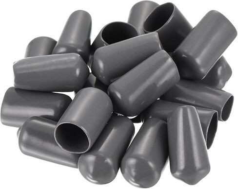 uxcell 20pcs Rubber End Caps 6mm(1/4 inch) ID Vinyl PVC Round Tube Bolt Cap Cover Screw Thread Protectors Pink in Saudi Arabia