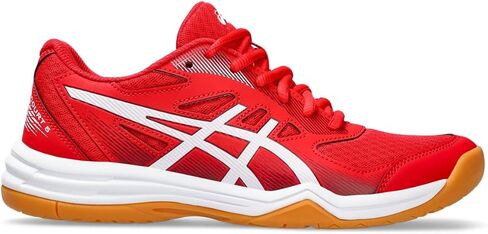 حذاء كرة الطائرة للسيدات UPCOURT 5 من ASICS، مقاس 5.5، لون أحمر كلاسيكي/عصير البنجر in Kuwait