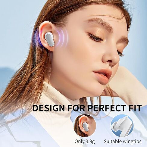 BUGANI True Wireless Earbuds, Bluetooth Earbuds with Deep Bass, ENC Noise Cancelling in-Ear Headphones with 24H Playtime, Fast Charging, Bluetooth 5.3, IPX6 Waterproof, Secure Fit for Sports Work in Saudi Arabia