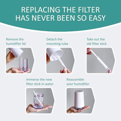 VEOL Humidifier Cleaner, Universal, Compatible with GENIANI, LEVOIT, Everlasting, Demineralization Cartridge for Humidifier, Fish Tank & Humidifier Treatment (Pack of 5) in Saudi Arabia