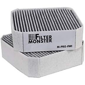 Filter-Monster Carbon Replacement Compatible with Molekule Pre-Filter for Molekule Air Purifier, 2 Pack