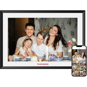 THOMSON 10.1 Inch Digital Picture Frame, Digital Photo Frame WiFi with 32 GB, 1280x800 HD IPS Touch Screen, Auto-Rotate, Slideshow, Share Photos/Videos Instantly from Anywhere Great Gift