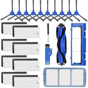 FFsign Replacement Parts Rolling Brush Compatible with Eufy RoboVac 11S, 15C, 30, 30C, 12, 35C 15T, 11S MAX, 15C MAX, 30C MAX, G30 Robotic Vacuum Cleaner, 3 Pack Roller Brush with 1 Brush