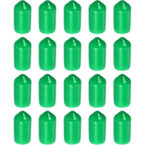 uxcell 50Pcs Rubber End Caps, 6.5mm/0.26" ID Flexible Rubber Caps, PVC Caps Rubber Screw for Bolts Screw Caps Thread Protectors Tube Screw Bolt, Green