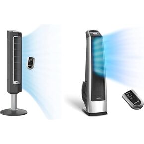 Lasko 2505 Portable Electric 36"Oscillating Tower Fan with Fresh Air Ionizer, Timer and Remote Control for Indoor, Bedroom and Home Office Use, 36 Inch, Black