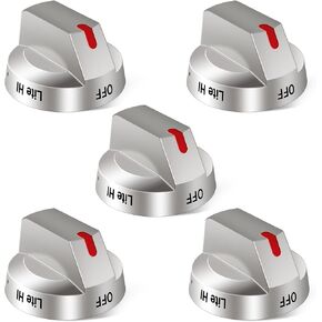 DG94-04167A Gas Stove Knobs for Samsung Stove Knobs Replacements (5pcs), Replaces DG94-04167L DG94-04167M, Fit for Samsung Gas Range NX60A6511SS/AA NX60A6711SS/AA NX60A6111SS NX60A6311SS/AA