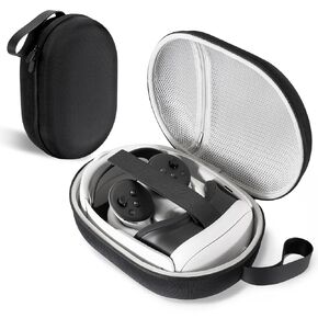 CoBak Hard Carrying Case for Meta Quest 3 - Compact design, Multiple Compartments for Elite Version VR Headset, Controllers and Accessories, Travel with Protection, Pink
