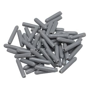 uxcell 50pcs Rubber End Caps 8mm(5/16 inch) ID Vinyl PVC Round Tube Bolt Cap Cover Screw Thread Protectors Pink