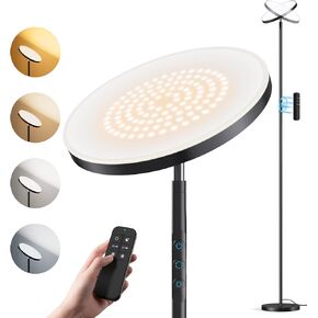 OHLUX Floor Lamp,36W/3000LM Sky LED Modern Torchiere 4 Color Temperatures Super Bright Floor Lamps-Tall Standing Pole Light with Remote & Touch Control for Living Room,Bed Room,Office