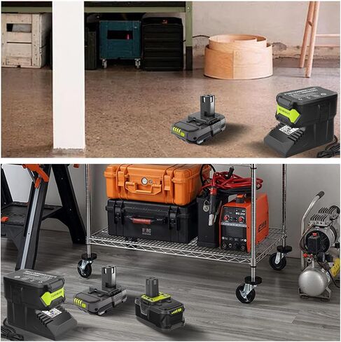 شاحن صغير لشاحن استبدال بطارية Ryobi 18V P117، متوافق مع بطارية ليثيوم 18V NiCad NiMh P102 P103 P107 P108 P109 P189 P190 PBP002 PBP005 in Kuwait