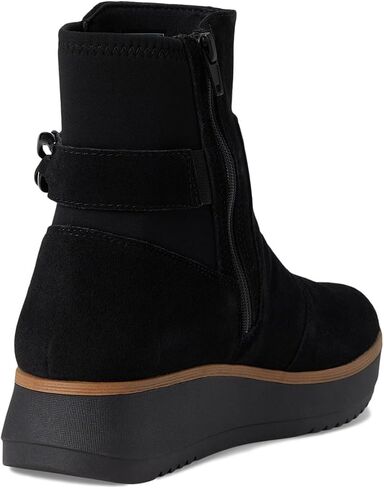 Clarks Women's Zylah Rose Ankle Boot, Black Suede, 5 in Saudi Arabia